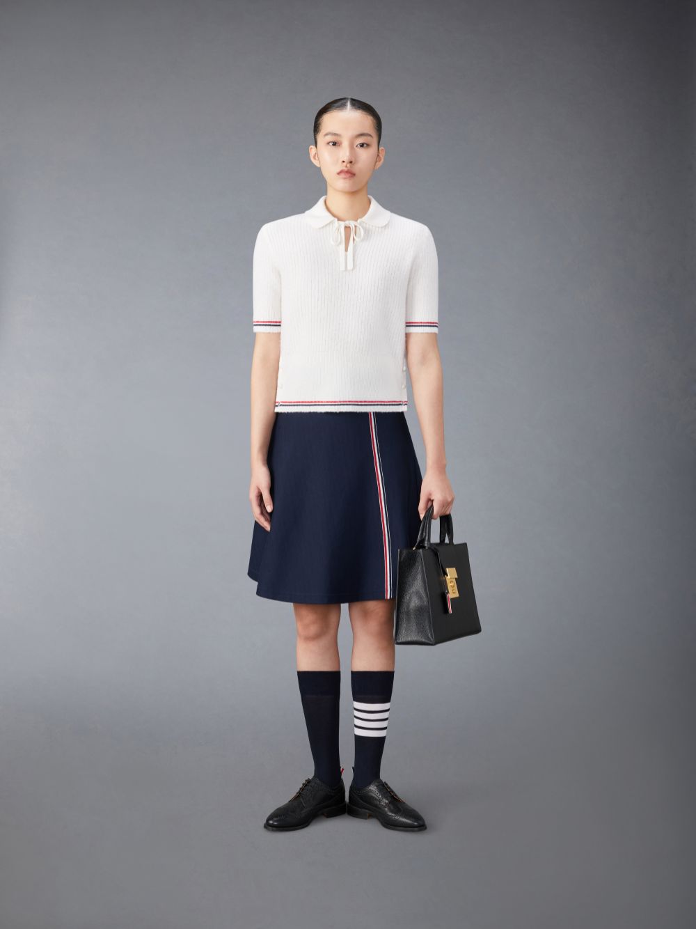 Thom Browne Cotton Midi Flare Donna Gonne Blu | YEY82X44250