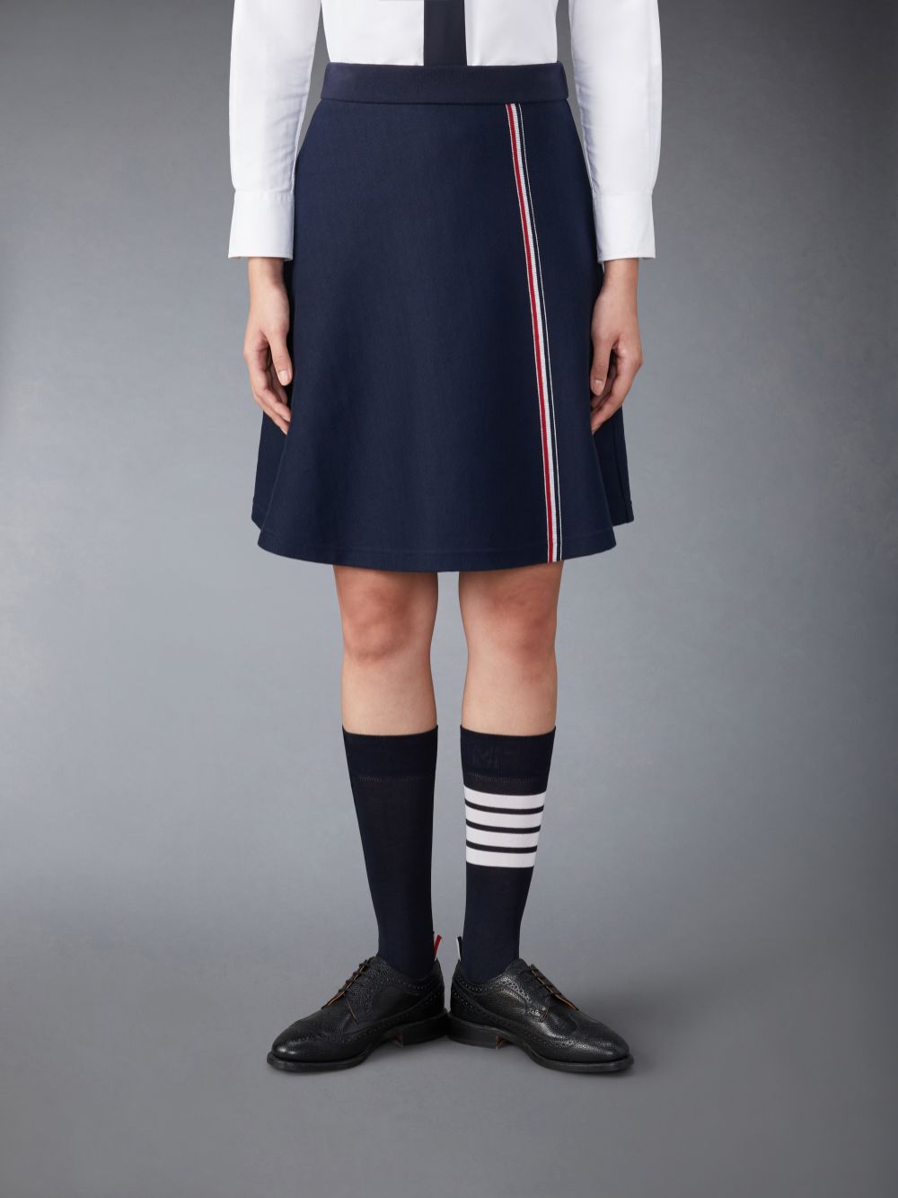 Thom Browne Cotton Midi Flare Donna Gonne Blu | YEY82X44250