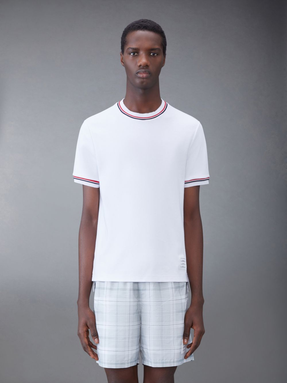 Thom Browne Cotton Milano Stripe Uomo Magliette Bianche | UDF07L74267