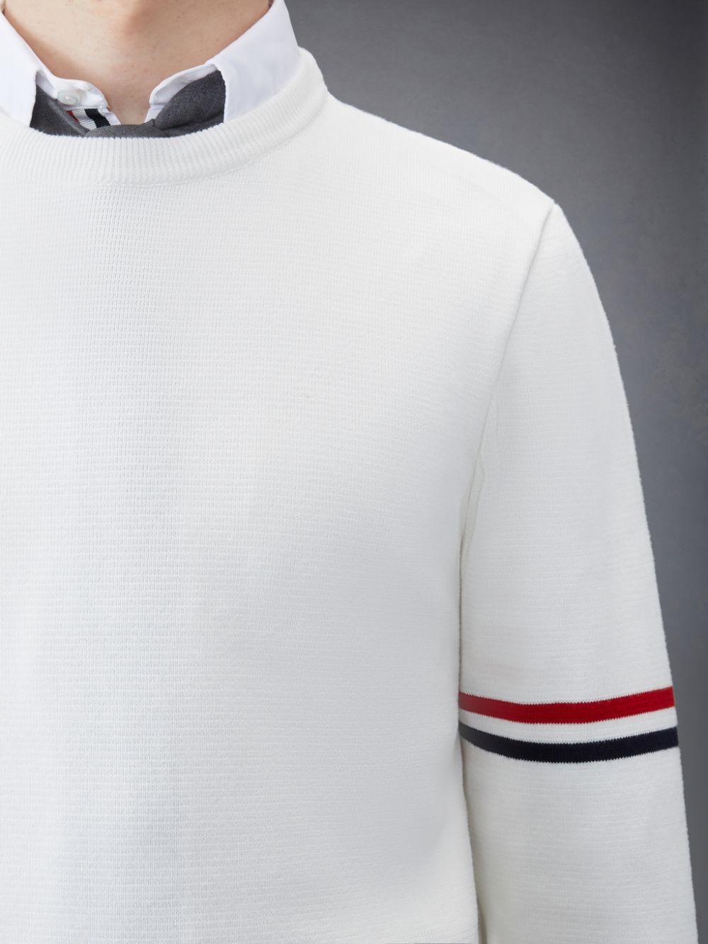 Thom Browne Cotton Milano Stripe Uomo Pullover Bianche | UGV15U21409