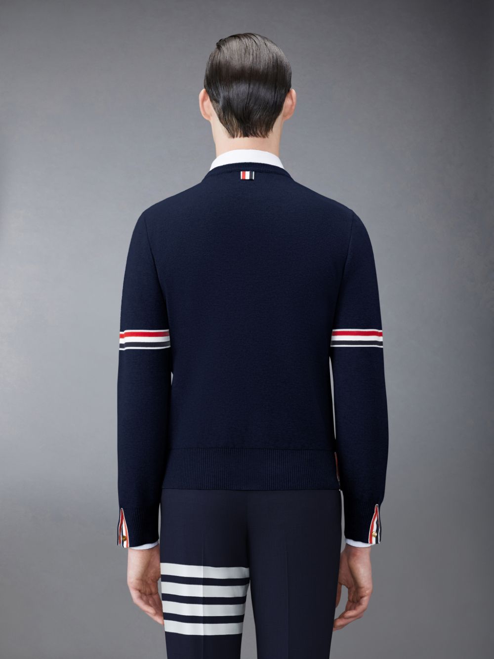 Thom Browne Cotton Milano Stripe Uomo Pullover Blu | VLF28O50493