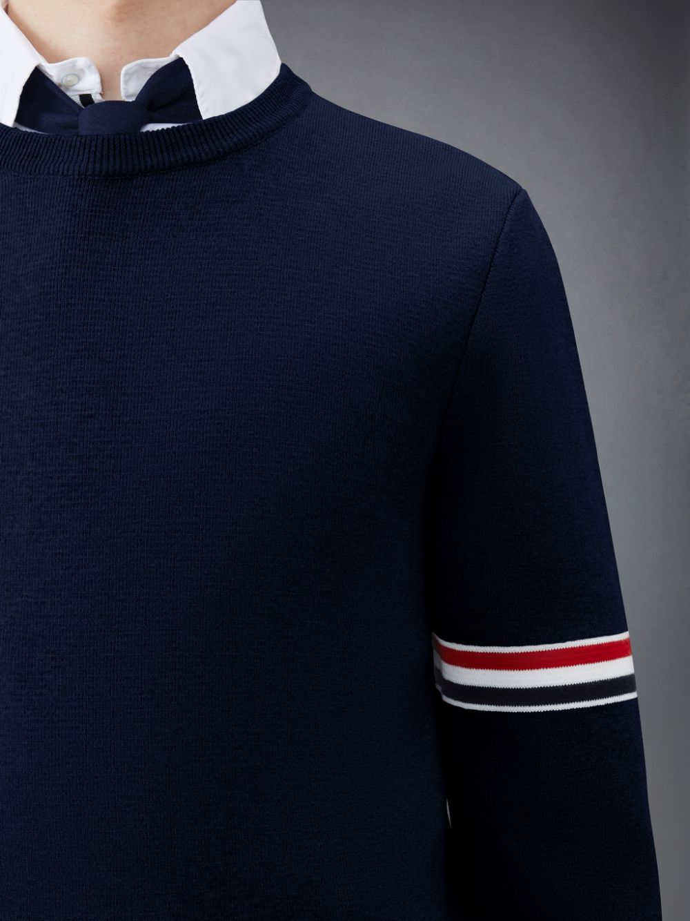 Thom Browne Cotton Milano Stripe Uomo Pullover Blu | VLF28O50493