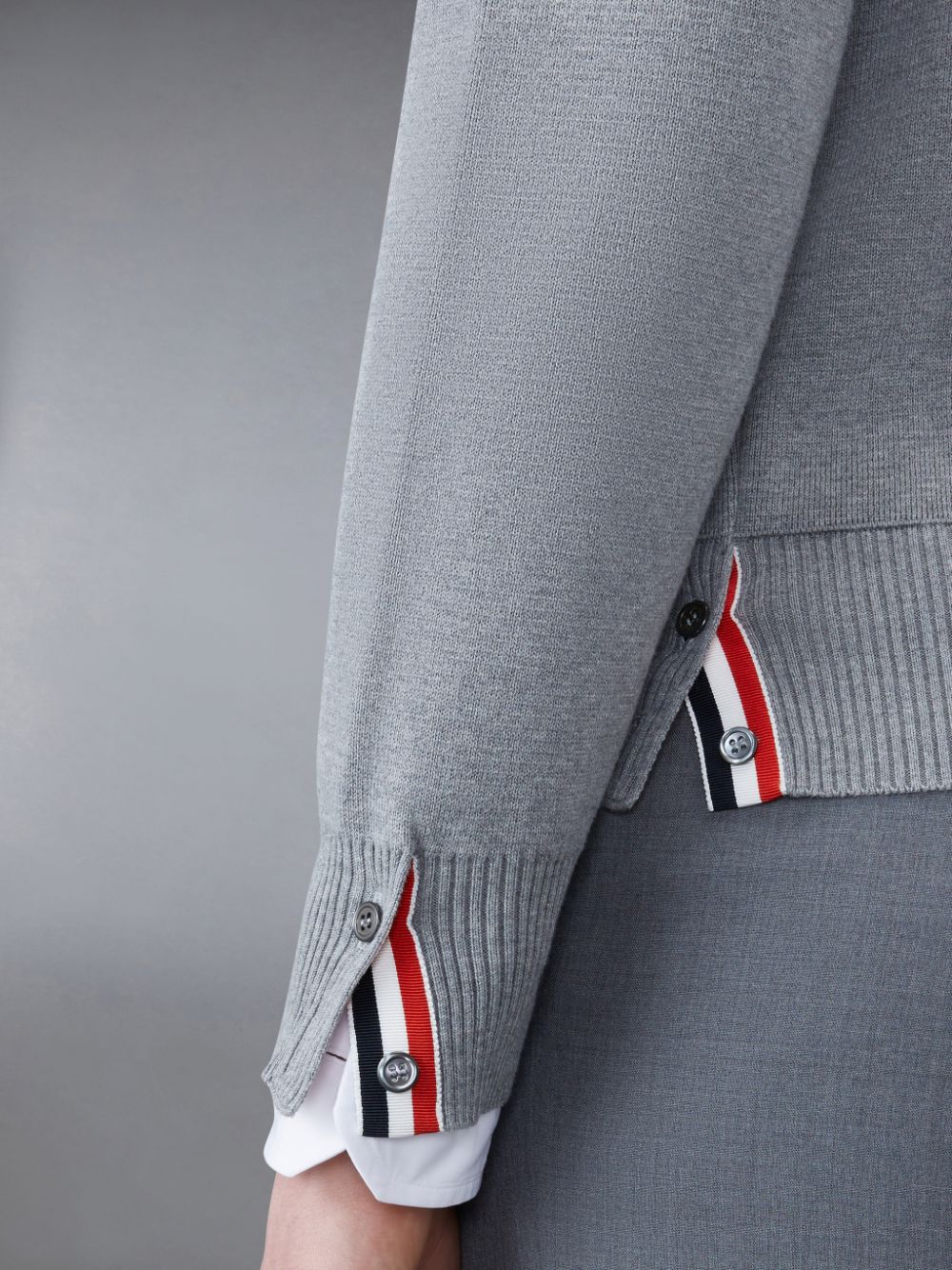 Thom Browne Cotton Milano Stripe Uomo Pullover Grigie | XNB69F08141