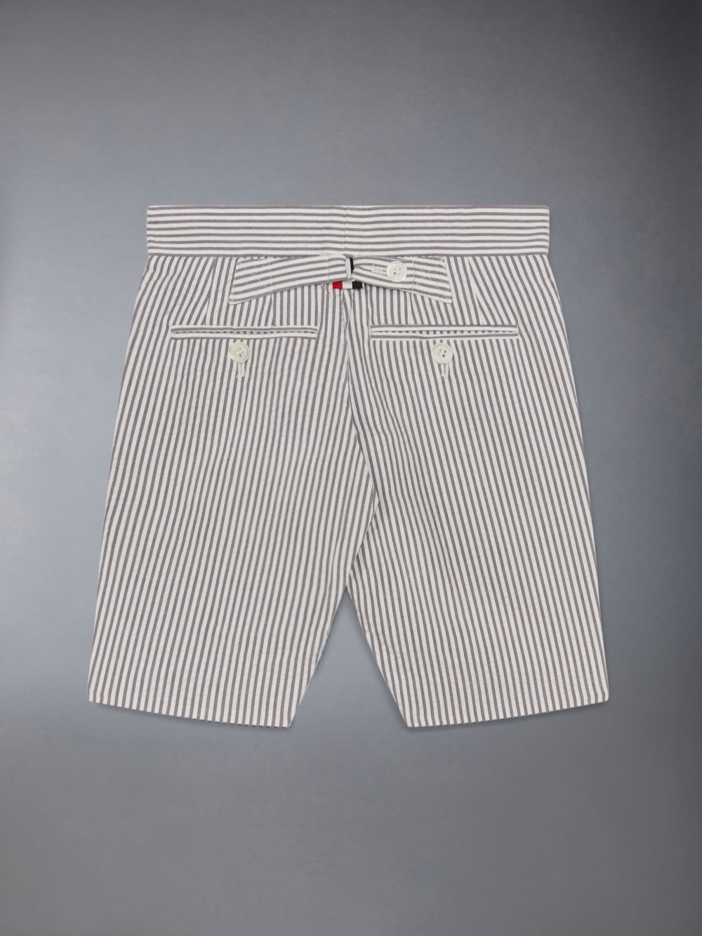 Thom Browne Cotton Seersucker Bermuda Ragazzo Pantaloncini Grigie | DHX48H66292