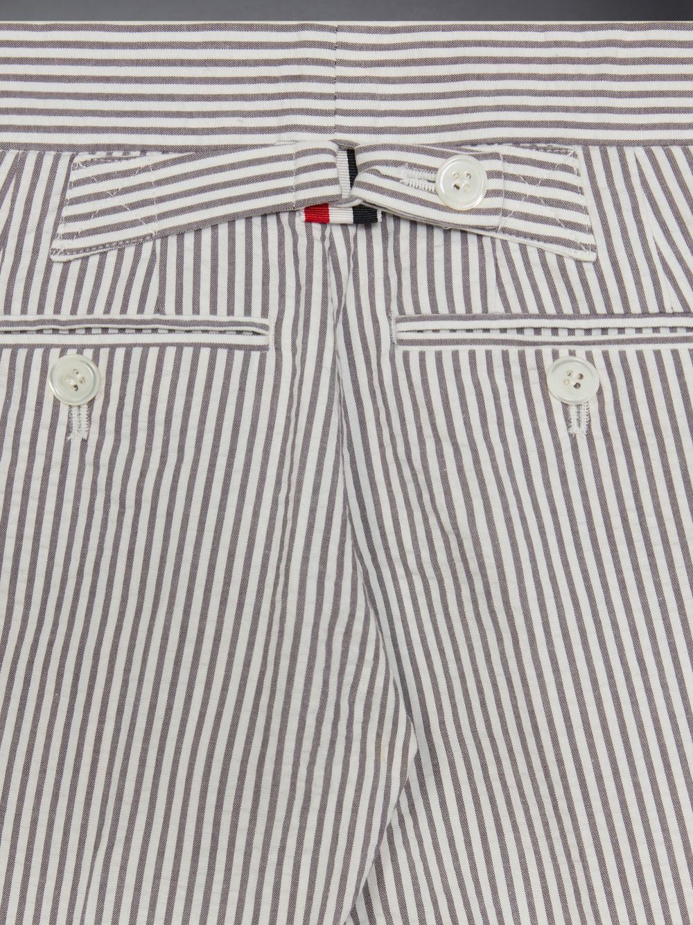 Thom Browne Cotton Seersucker Bermuda Ragazzo Pantaloncini Grigie | DHX48H66292