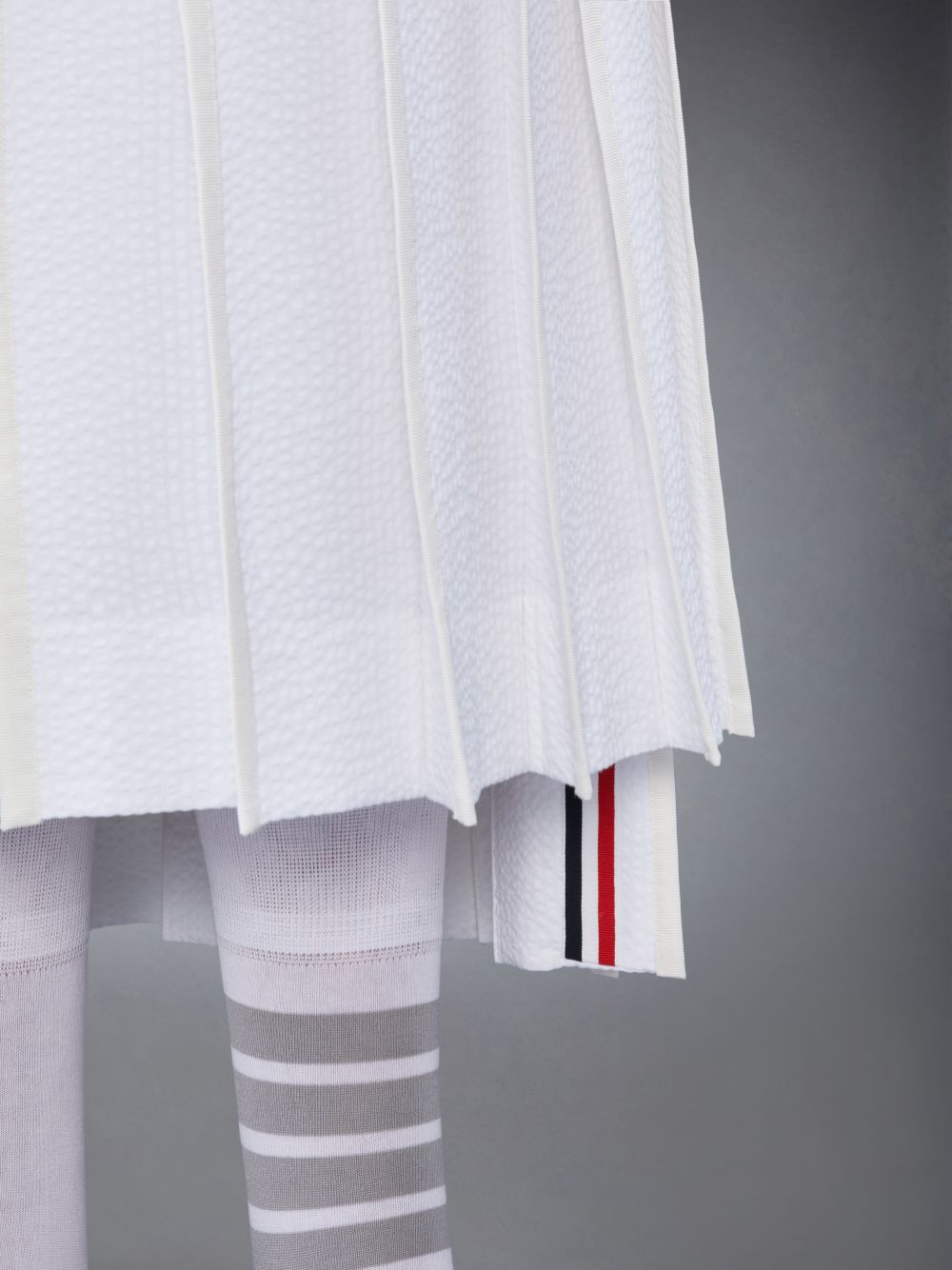 Thom Browne Cotton Seersucker Pleated Uomo Gonne Bianche | AUS24V49184