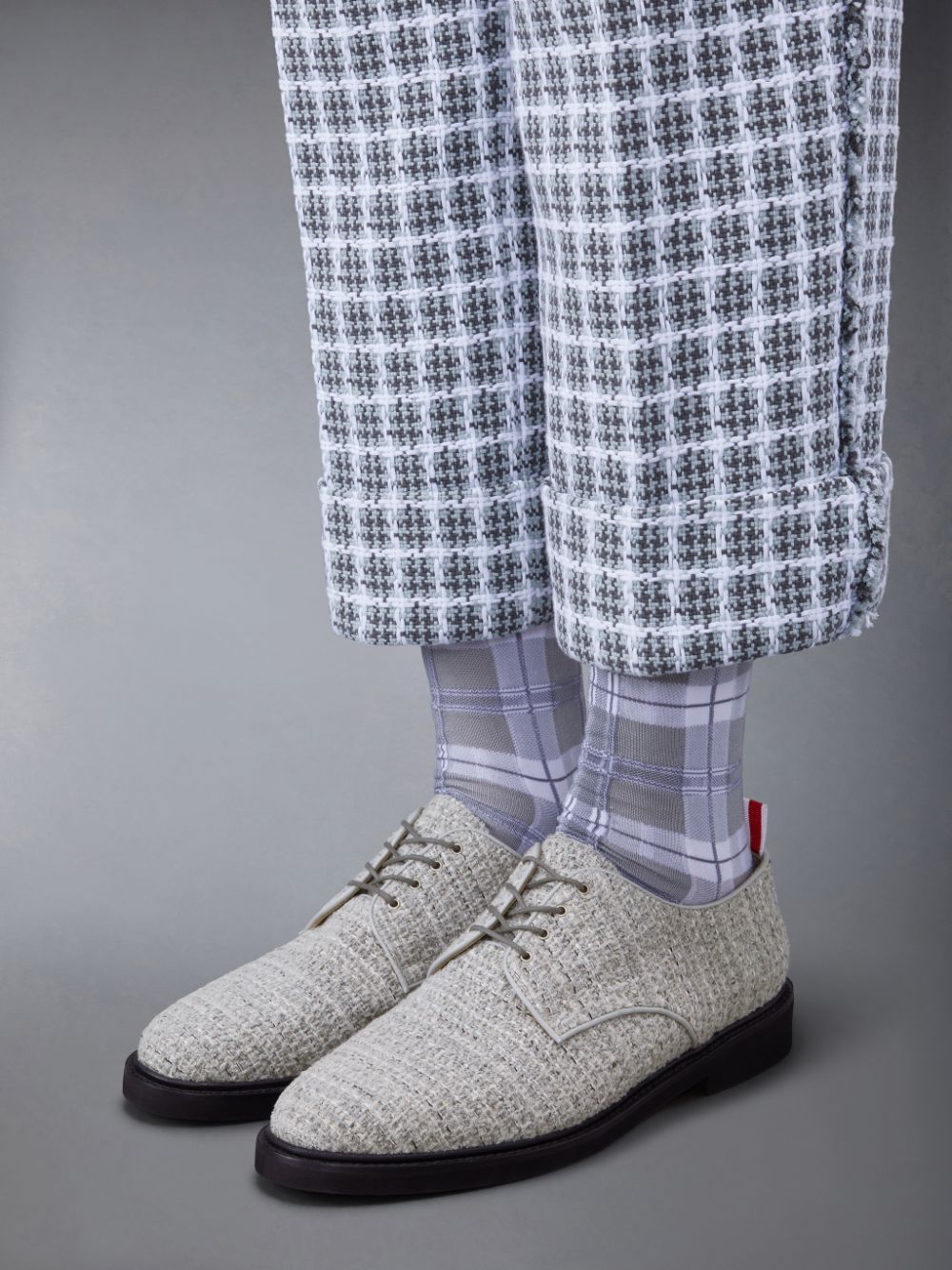 Thom Browne Cotton Tweed Micro Sole Uniform Uomo Scarpe Oxford Grigie | LGY81F96941