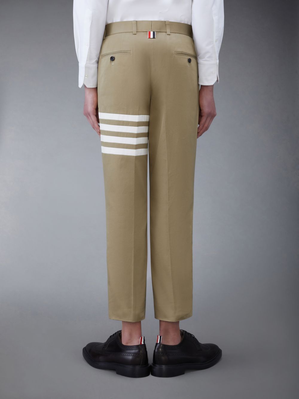 Thom Browne Cotton Twill 4-Bar Chino Uomo Pantaloni Marroni | DIY16C50523