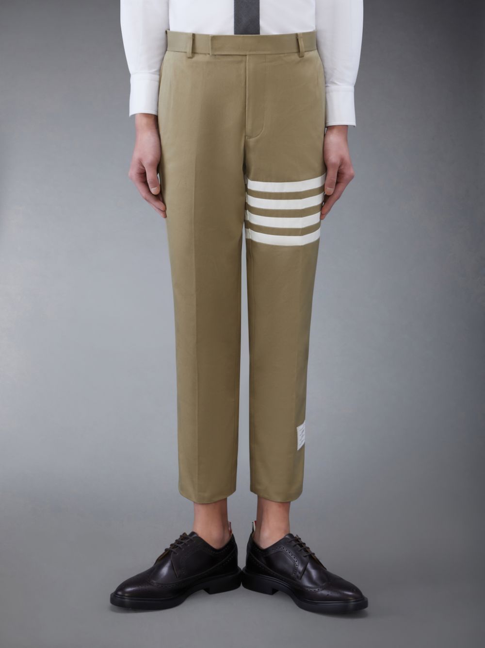 Thom Browne Cotton Twill 4-Bar Chino Uomo Pantaloni Marroni | DIY16C50523