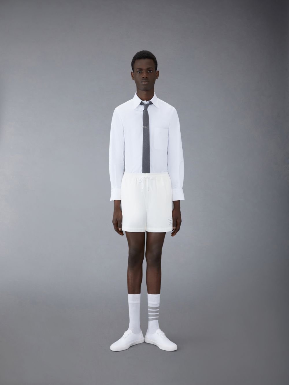 Thom Browne Cotton Twill Drawstring Rugby Uomo Pantaloncini Bianche | BYS20E61936