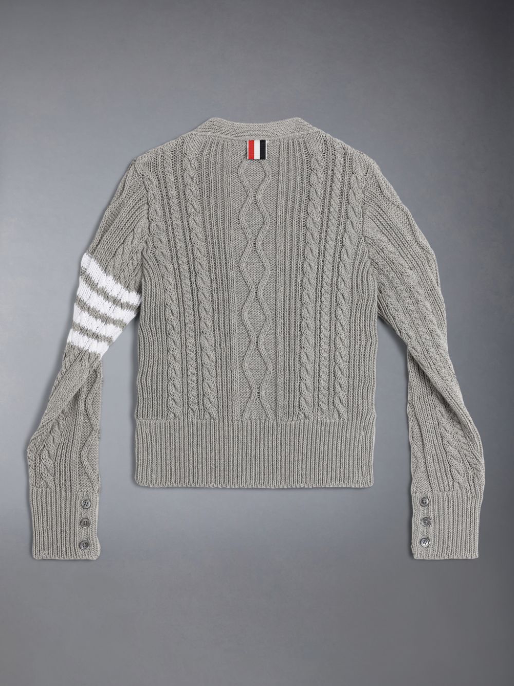 Thom Browne Cotton V-neck Ragazza Cardigan Grigie | UXT81R90072