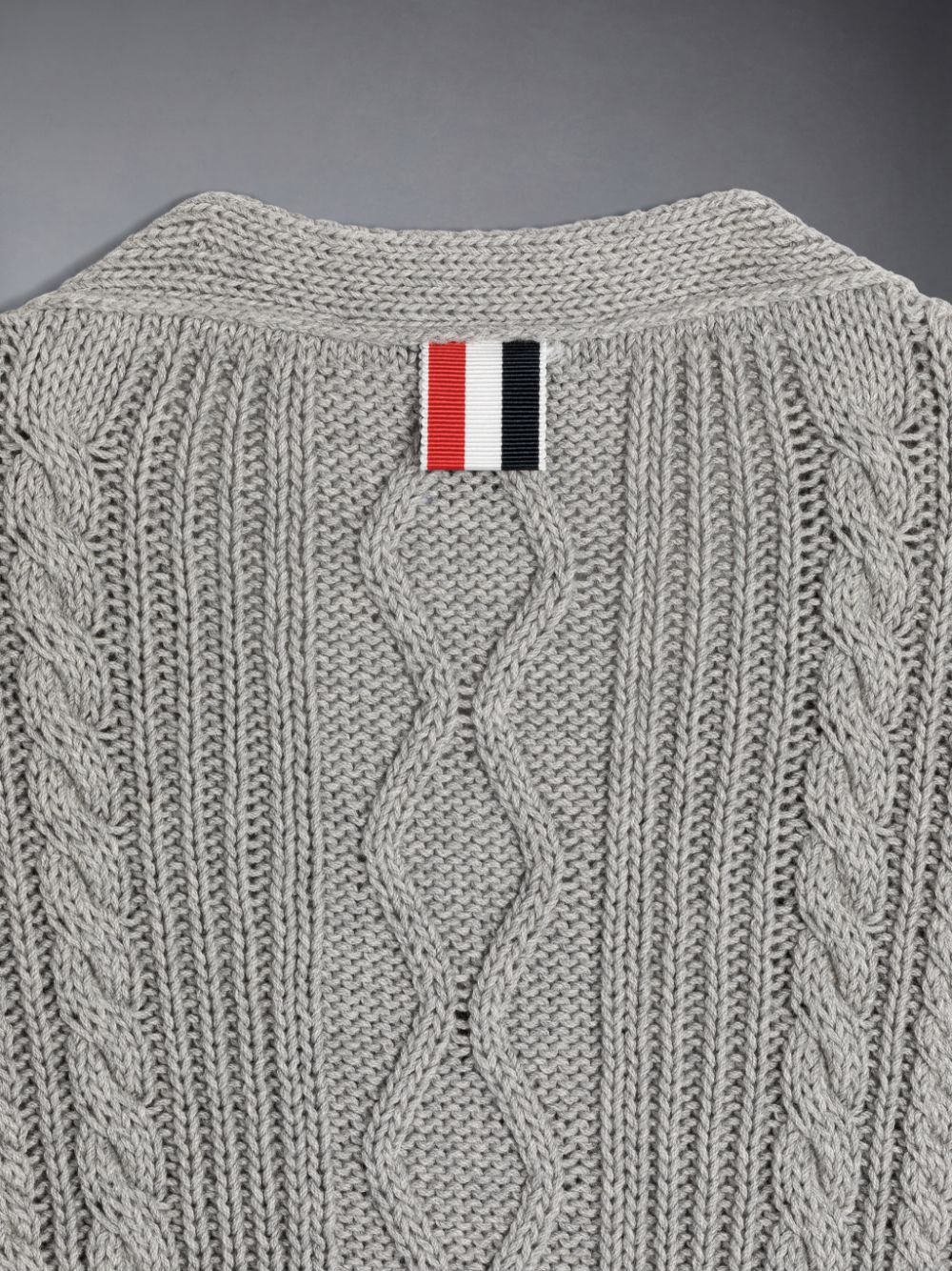 Thom Browne Cotton V-neck Ragazza Cardigan Grigie | UXT81R90072