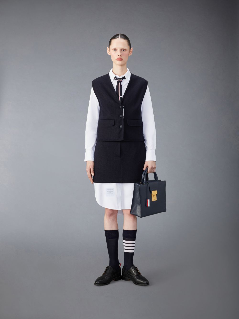 Thom Browne Cotton Wool Mini Donna Gonne Blu | YVN89I27335