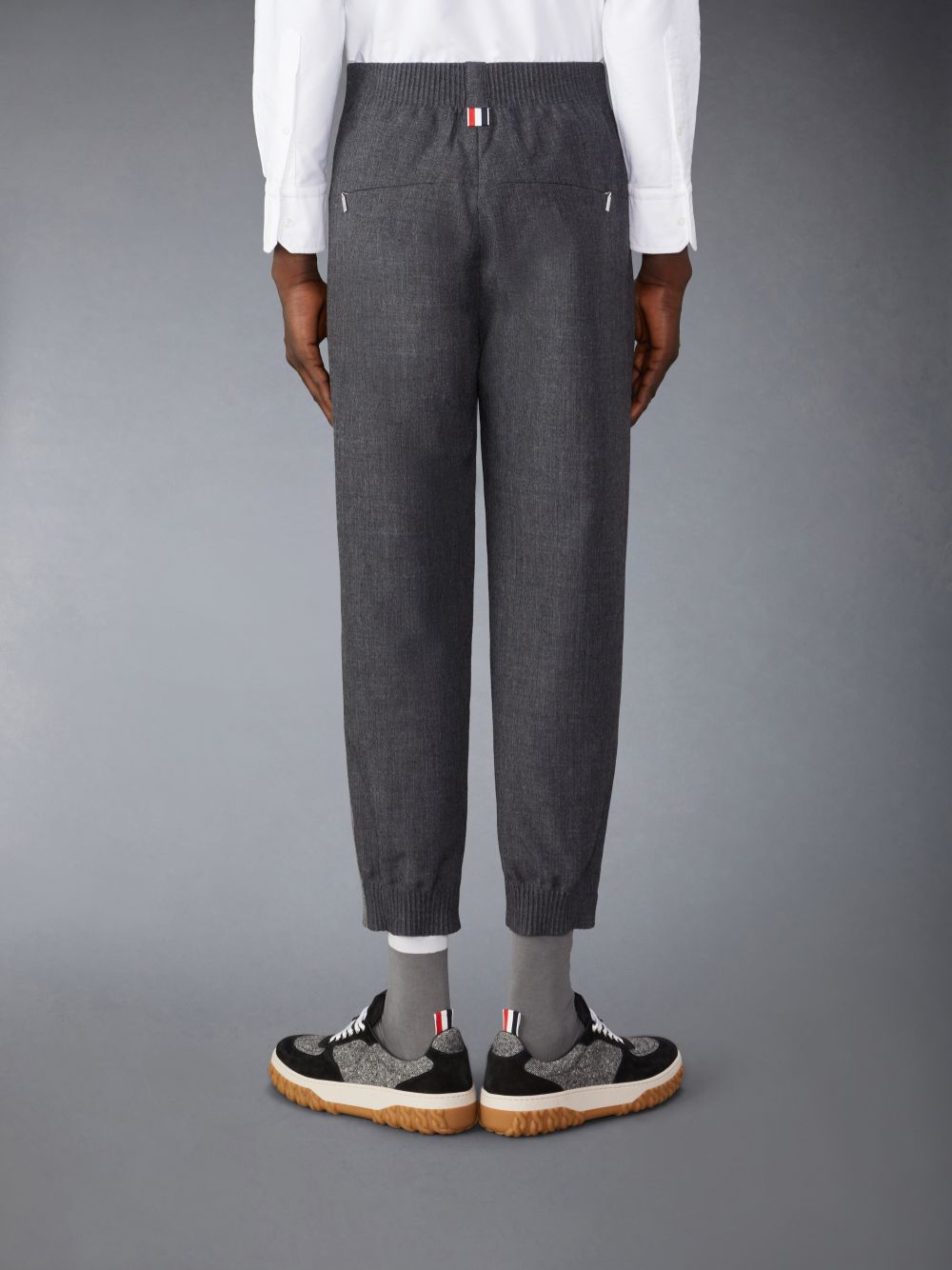 Thom Browne Crispy Wool Tracksuit Uomo Pantaloni Grigie | ROS88L71152