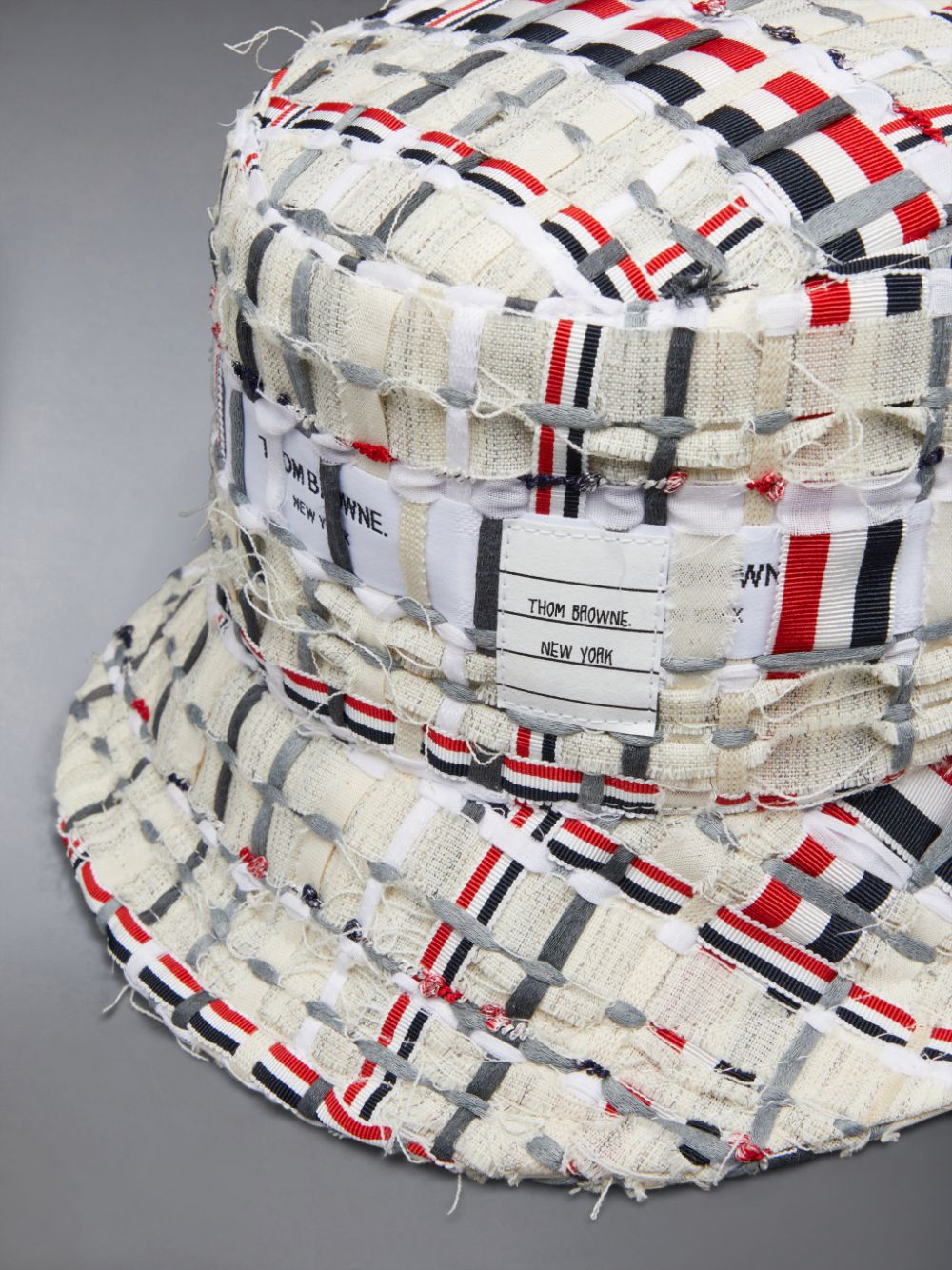 Thom Browne Deconstructed Tweed Uomo Cappello A Secchiello Arancioni | AQT69R54931