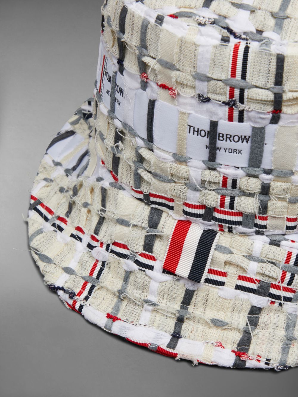 Thom Browne Deconstructed Tweed Uomo Cappello A Secchiello Arancioni | AQT69R54931