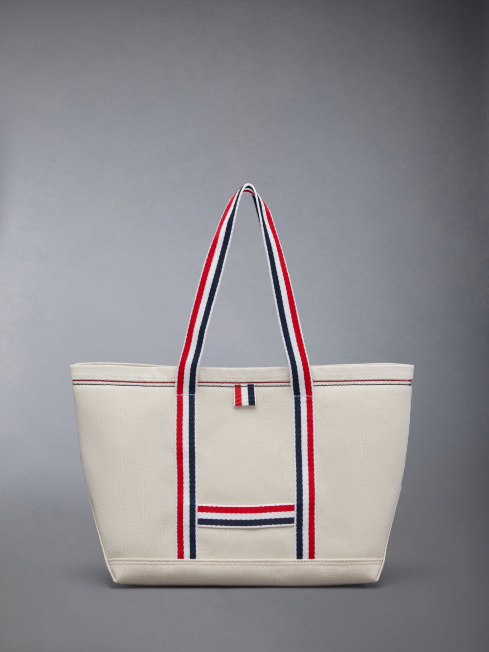 Thom Browne Double Face Canvas Small Tool Uomo Borse Tote Bianche | VWR06V78937