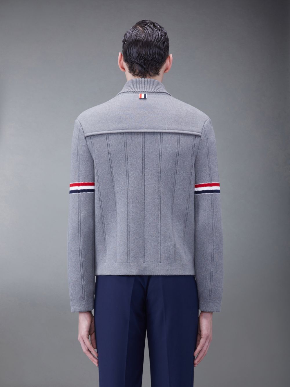 Thom Browne Double Face Cotton Cashmere Shawl Collar Uomo Giacche Grigie | GFZ23C03819