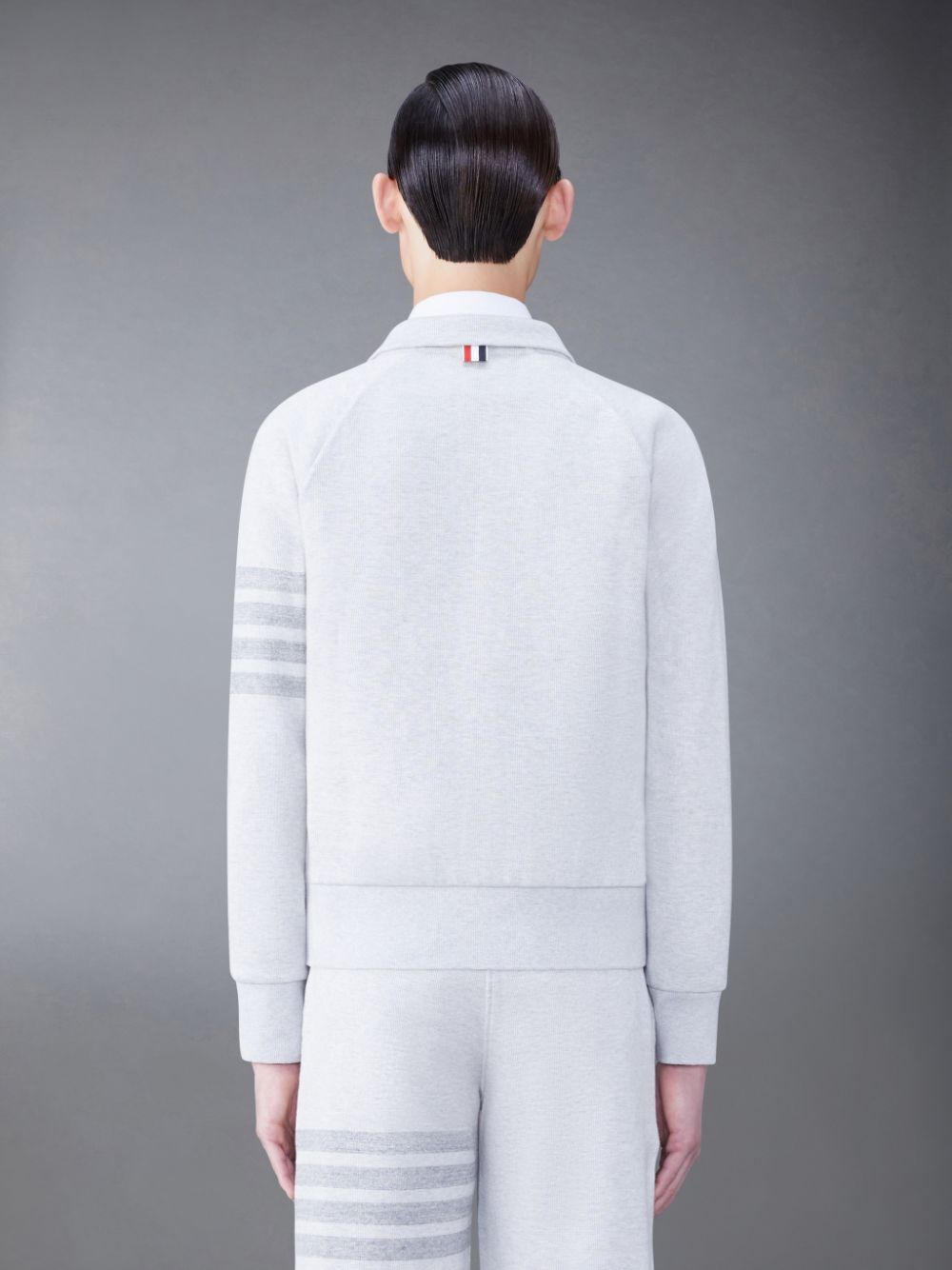 Thom Browne Double Face Knit 4-Bar Raglan Uomo Felpe Grigie | BUO39C79891