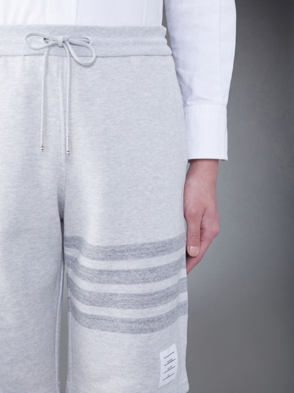 Thom Browne Double Face Knit 4-Bar Uomo Pantaloncini Di Felpa Grigie | OOZ62A78491