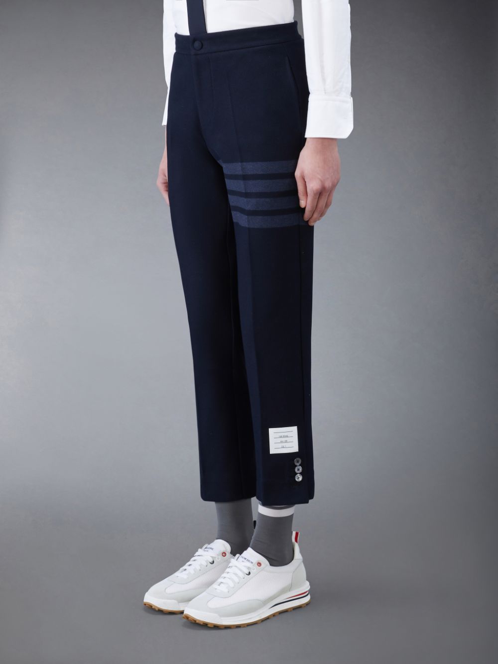 Thom Browne Double Face Tech Twill Slim Uomo Pantaloni Blu | CNT23B05293