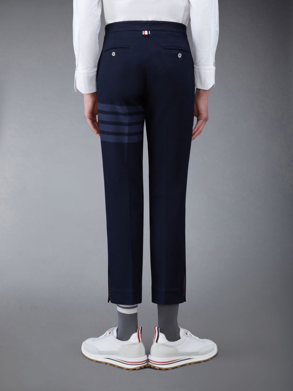 Thom Browne Double Face Tech Twill Slim Uomo Pantaloni Blu | CNT23B05293