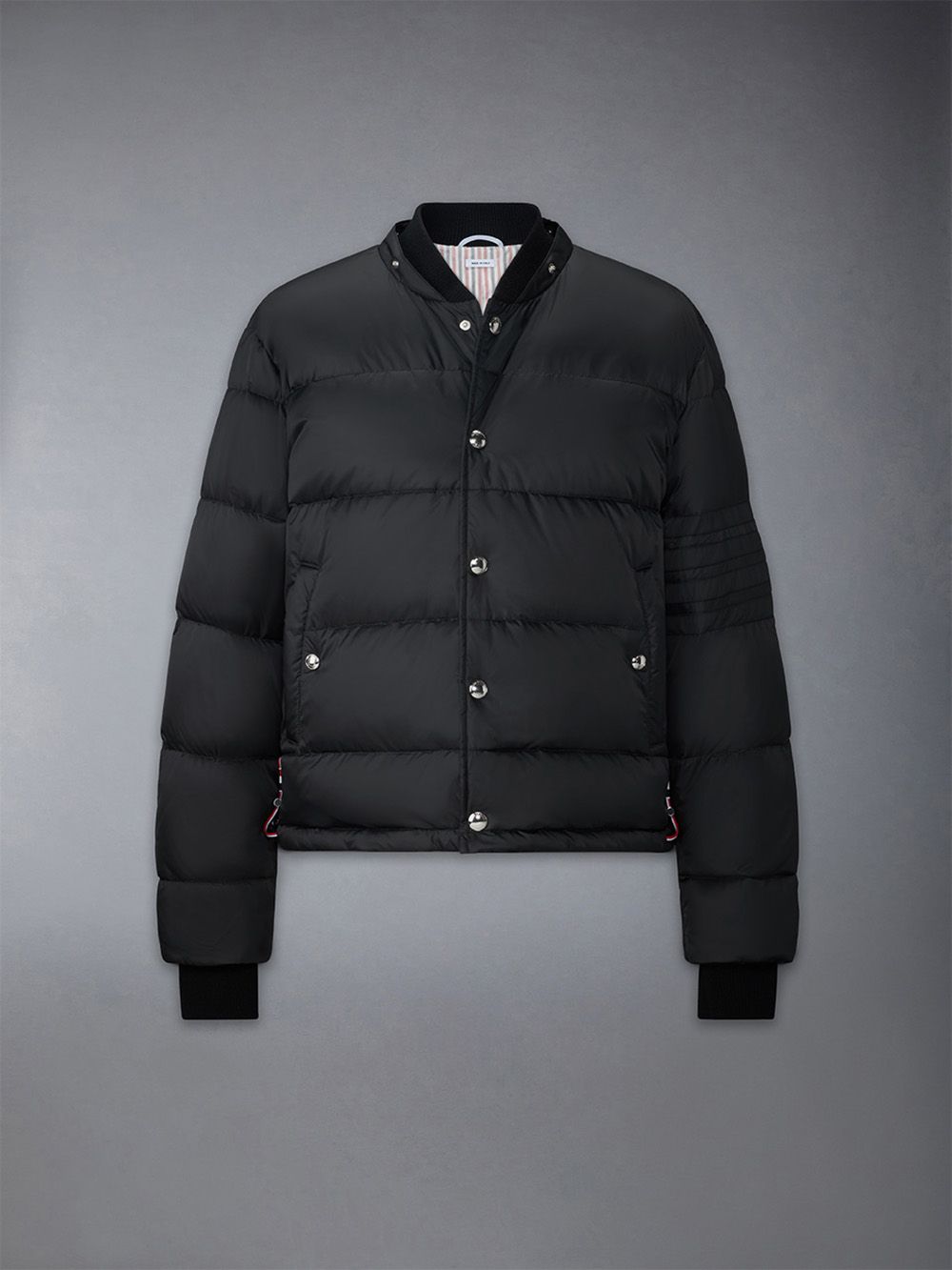 Thom Browne Downfilled 4-bar Hooded Bomber Uomo Giacche Nere | KPU93J16174