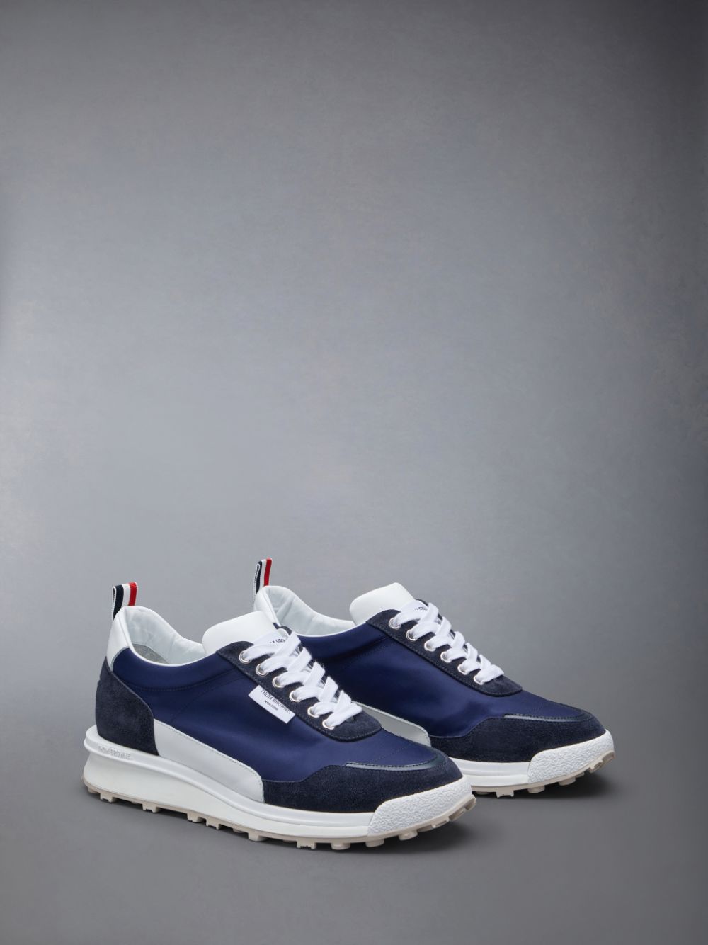 Thom Browne Eco Nylon Alumni Uomo Sneakers Blu | SSY93L60436