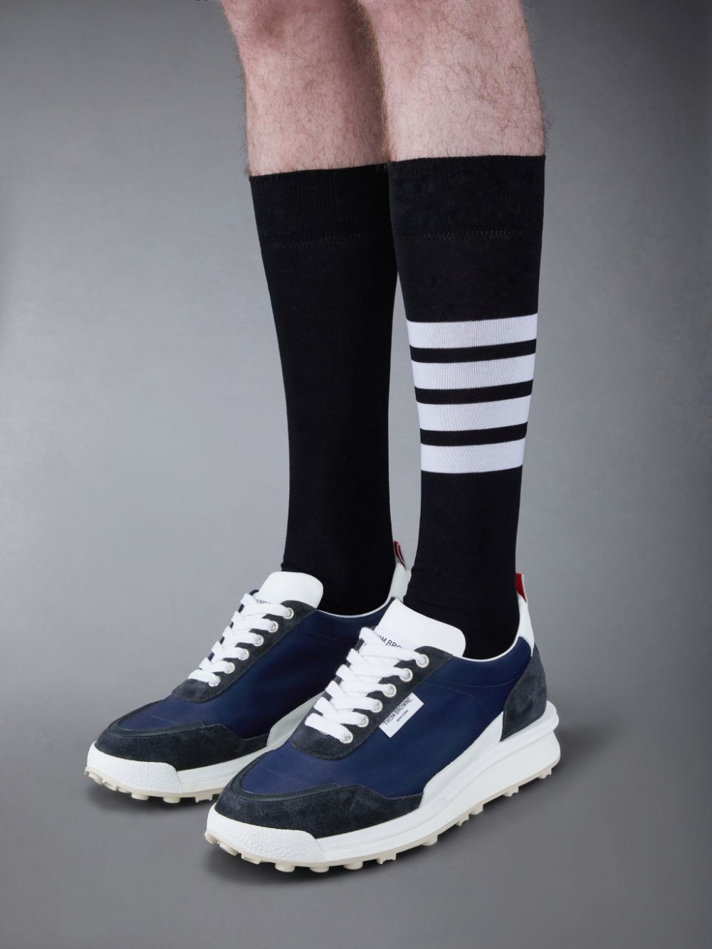 Thom Browne Eco Nylon Alumni Uomo Sneakers Blu | SSY93L60436