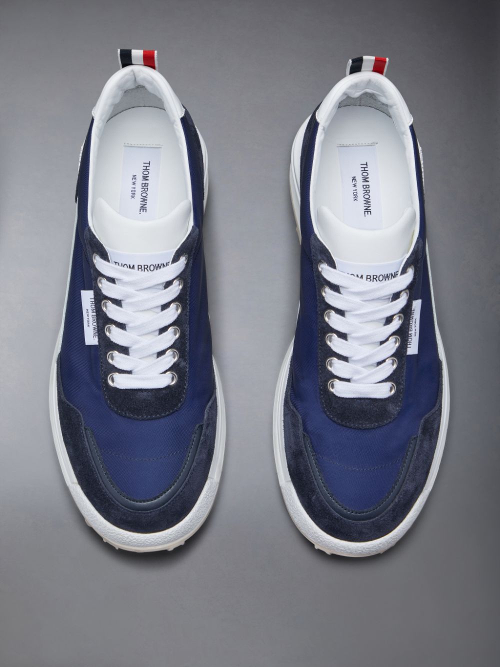 Thom Browne Eco Nylon Alumni Uomo Sneakers Blu | SSY93L60436