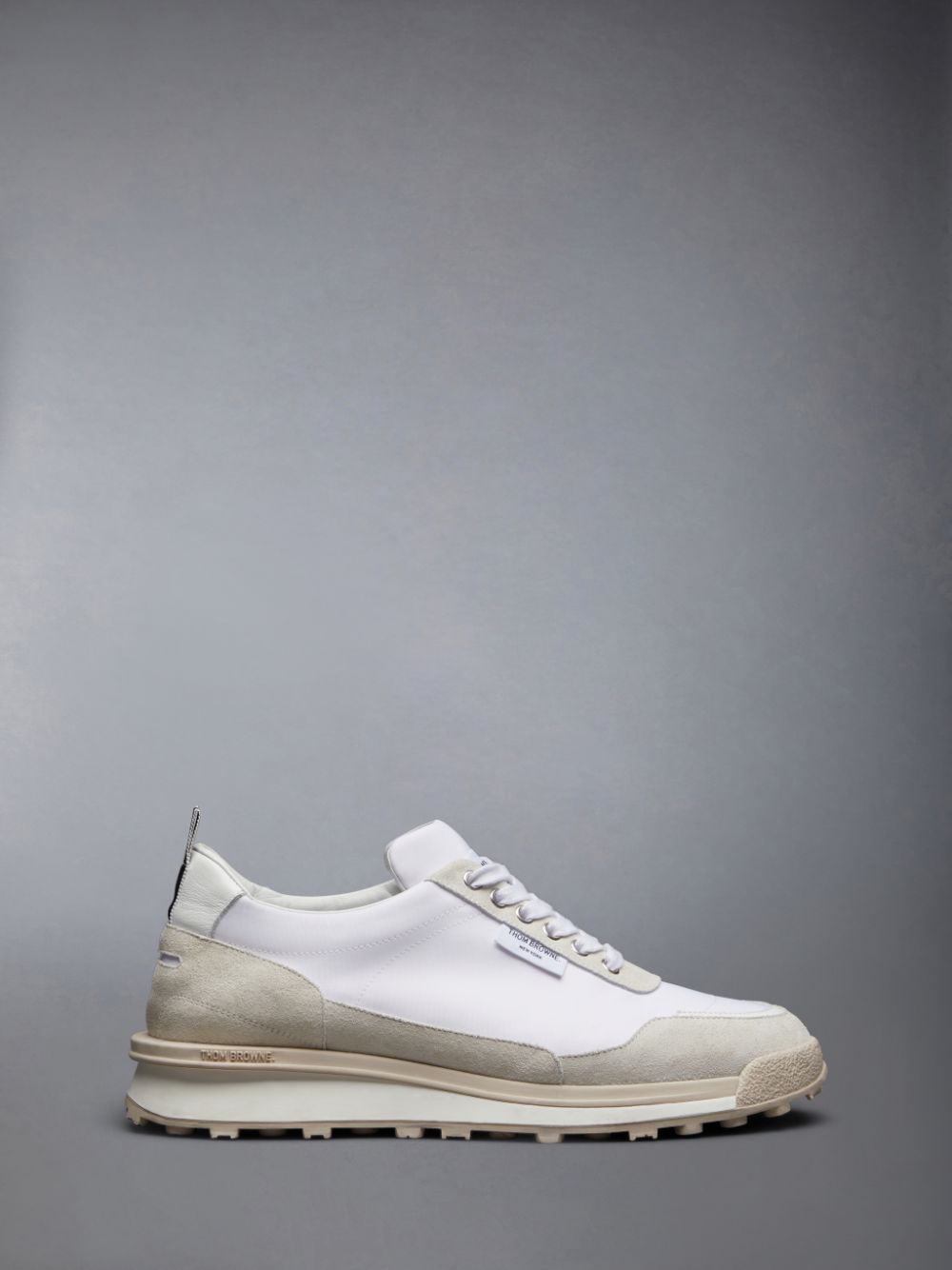 Thom Browne Eco Nylon Alumni Uomo Sneakers Beige | LHT55W08448