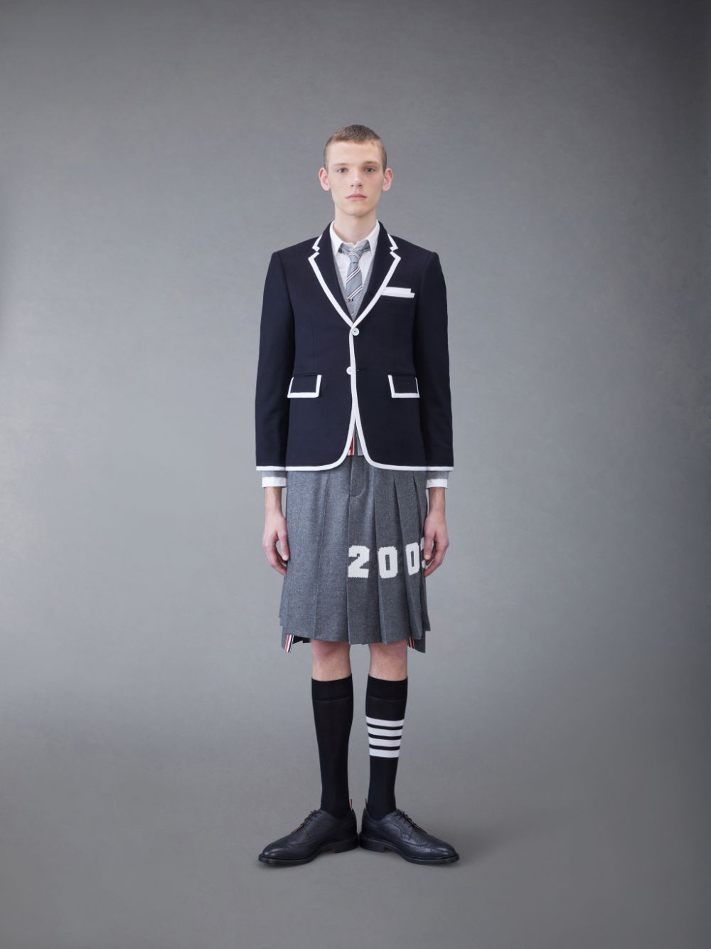 Thom Browne FUN-MIX CASHMERE 2003 CLASSIC SPORT Uomo Cappotti Blu | RBV50N32472