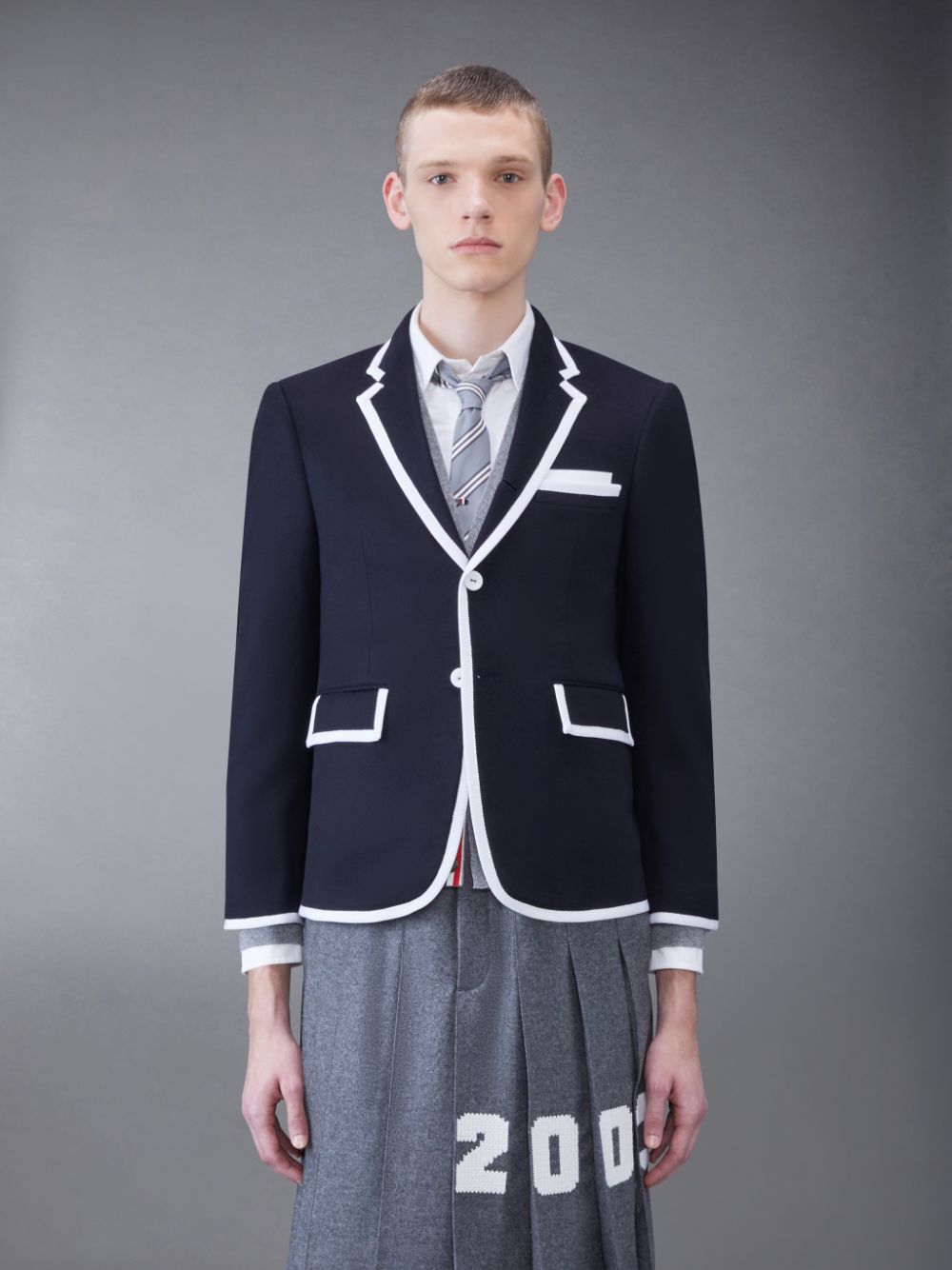 Thom Browne FUN-MIX CASHMERE 2003 CLASSIC SPORT Uomo Cappotti Blu | RBV50N32472