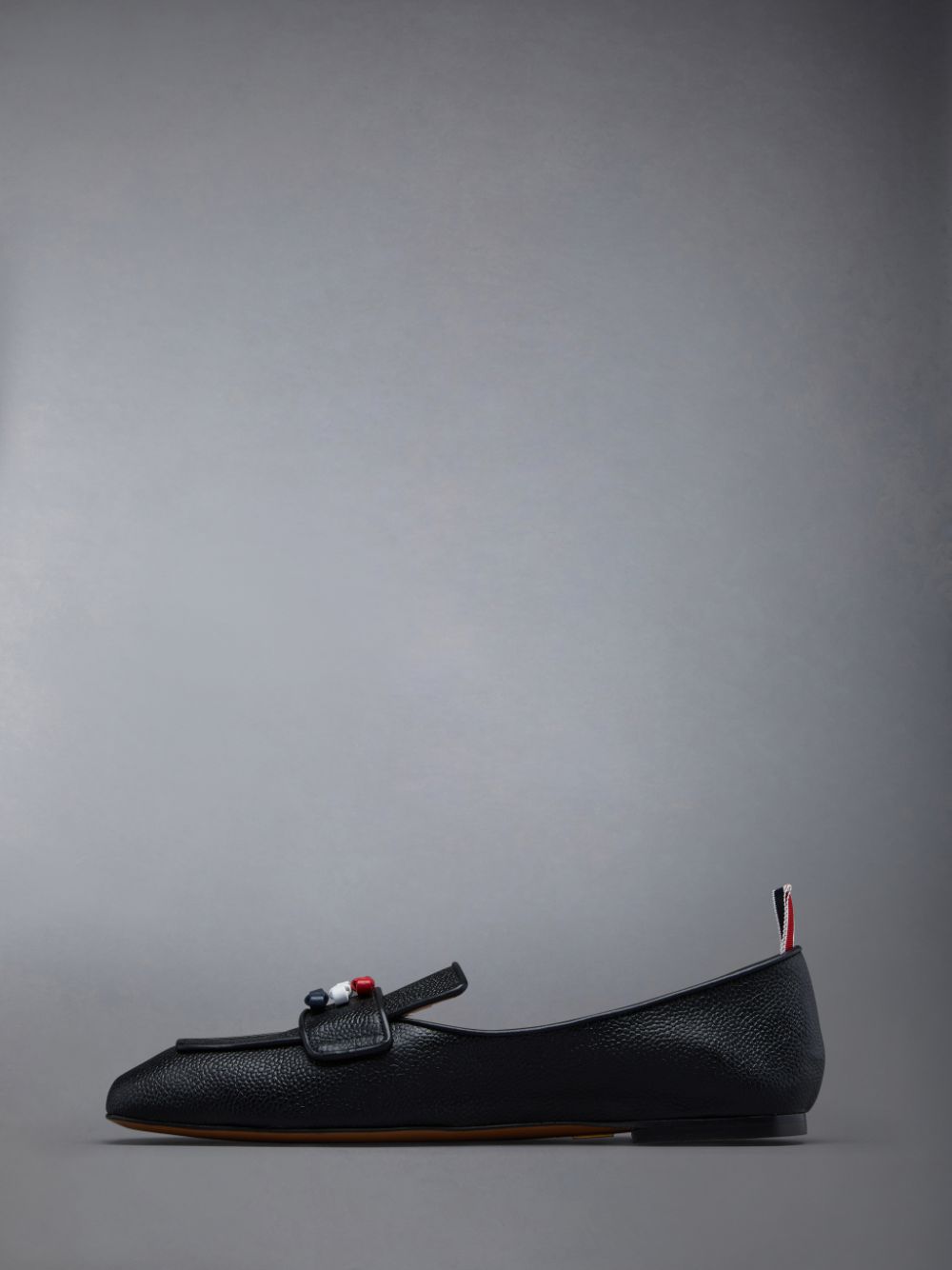 Thom Browne Flexible Leather Sole 3-Bow Donna Mocassini Nere | PTW07E04260