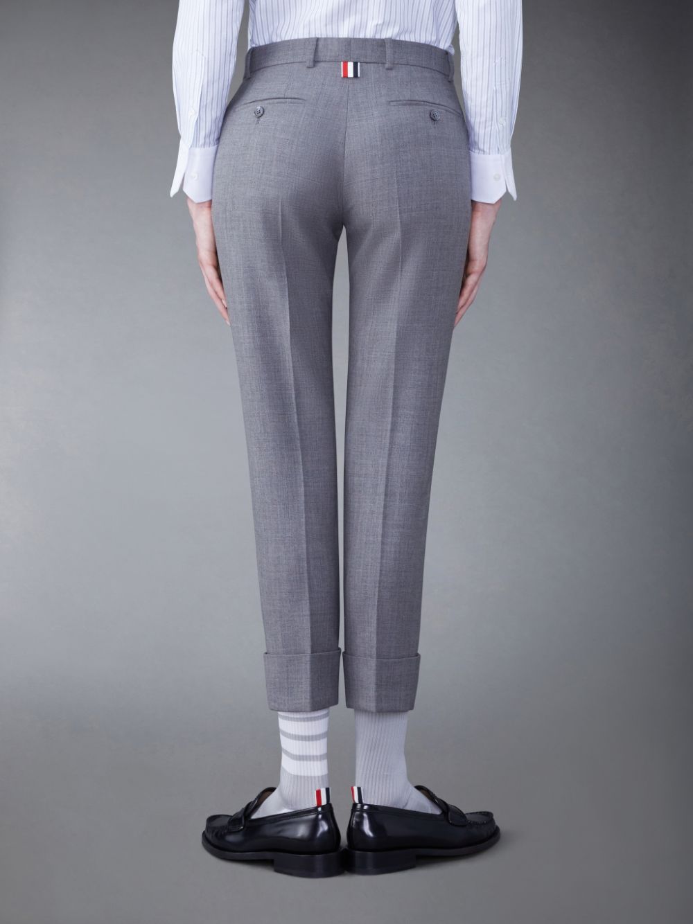 Thom Browne Fresco Low Rise Cigarette Donna Pantaloni Grigie | ZYV99P88168