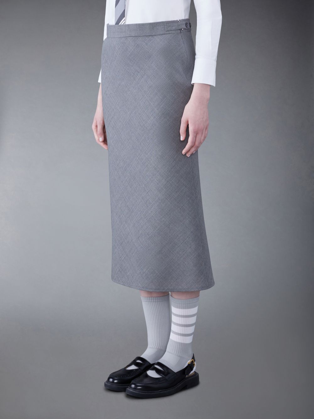 Thom Browne Fresco Maxi Low Rise Bias Donna Gonne Grigie | LEM32H10419