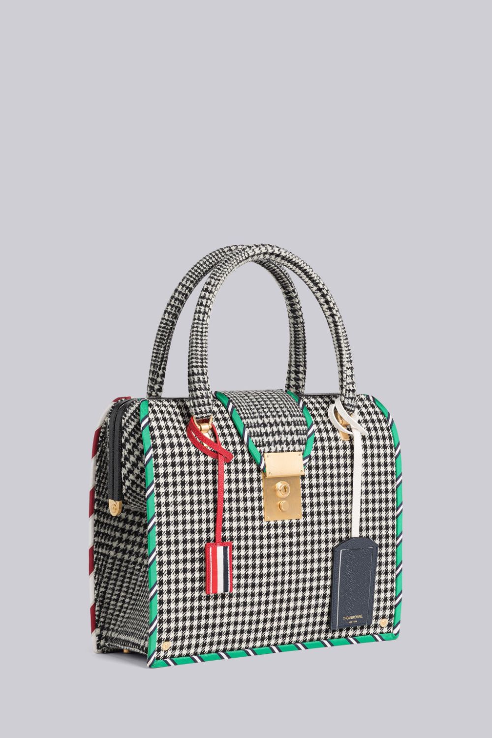 Thom Browne Fun-Mix Gun Club Check Hunting Tweed Mrs. Donna Borse Tote Nere | YXL76J47700