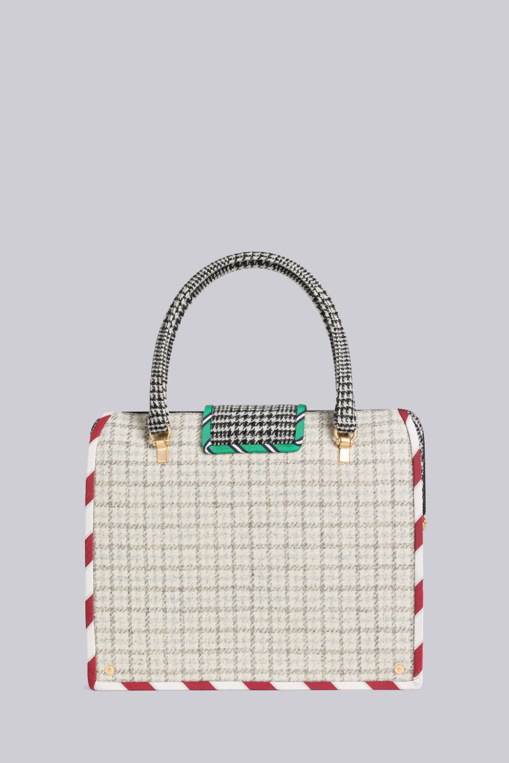 Thom Browne Fun-Mix Gun Club Check Hunting Tweed Mrs. Donna Borse Tote Nere | YXL76J47700