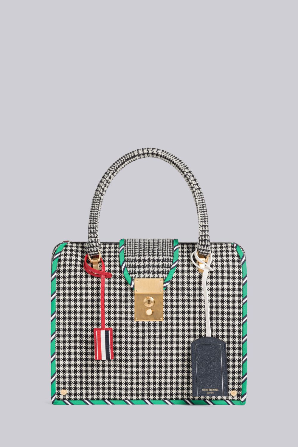 Thom Browne Fun-Mix Gun Club Check Hunting Tweed Mrs. Donna Borse Tote Nere | YXL76J47700