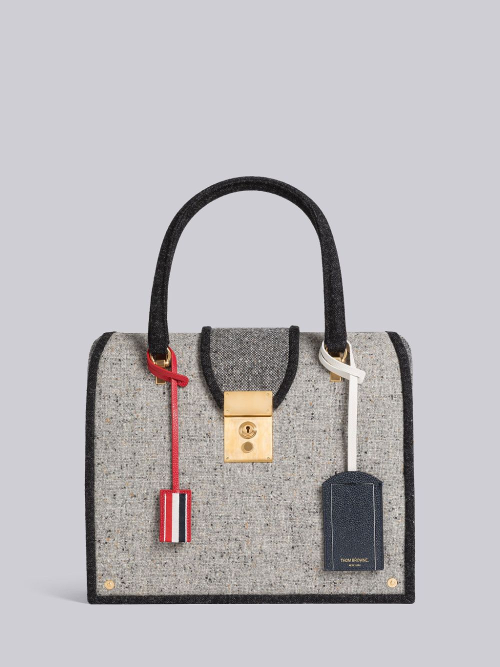 Thom Browne Fun-Mix Solid Donegal Mrs. Donna Borse Tote Grigie | PHU39U08556