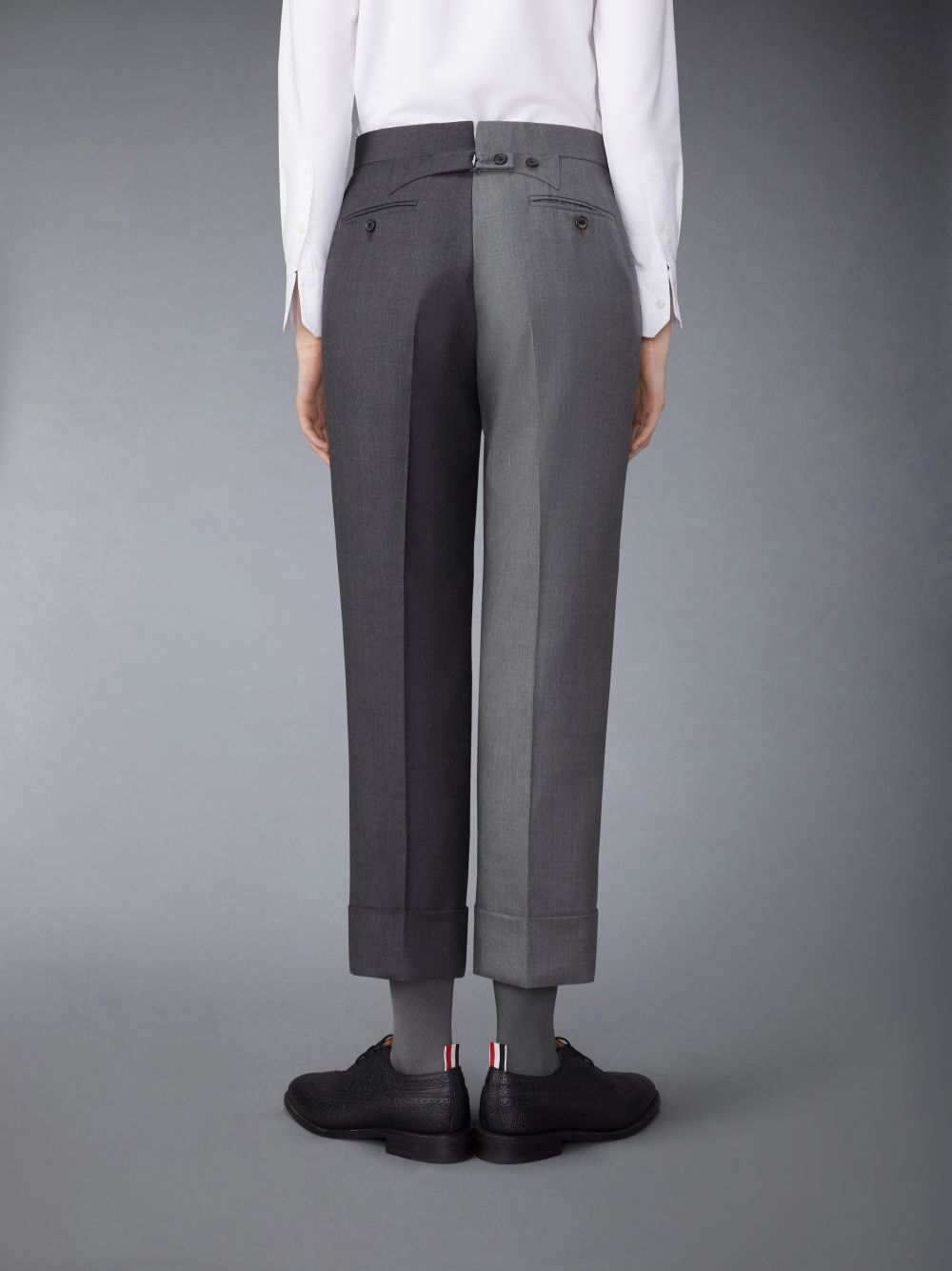 Thom Browne Funmix Twill Classic Back Strap Donna Pantaloni Grigie | XWH65H48895