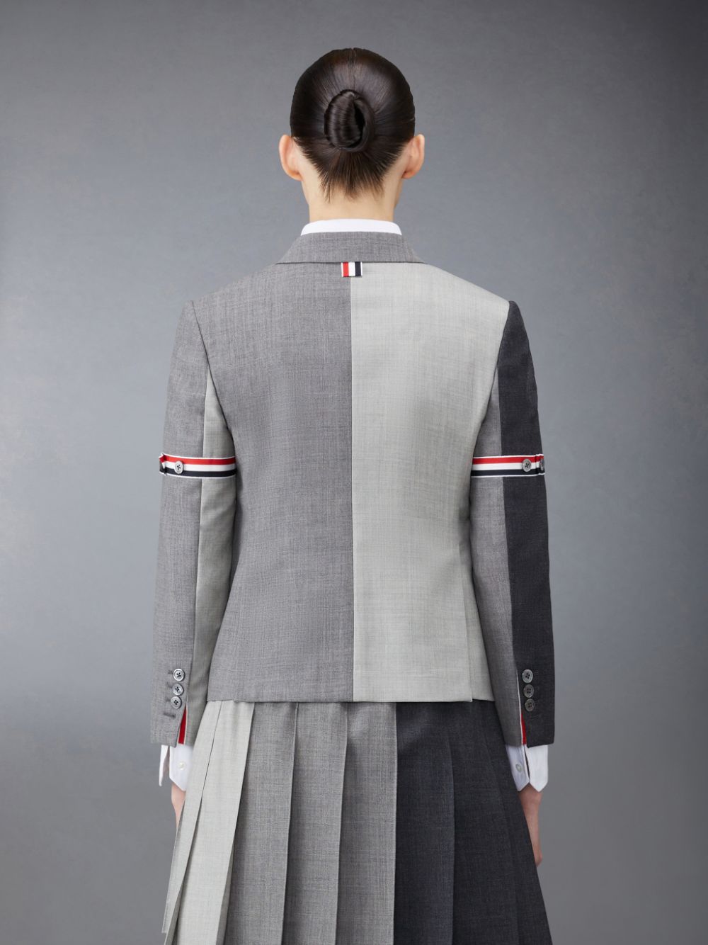 Thom Browne Funmix Wool Fresco High Armhole Sport Donna Cappotti Grigie | VWT53D65959