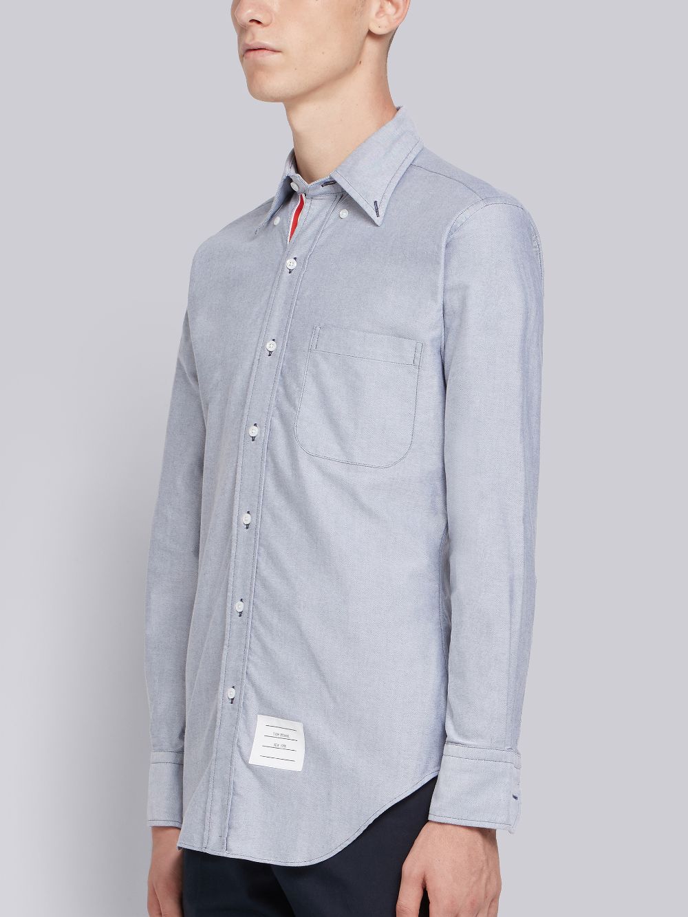 Thom Browne Grosgrain Placket Oxford Uomo Camicie Blu | ZMB50T63698