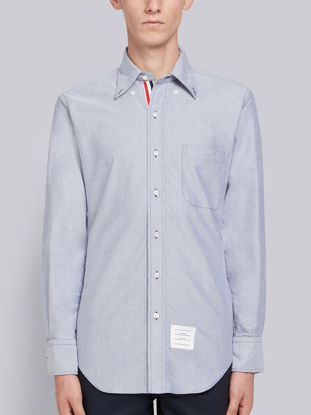 Thom Browne Grosgrain Placket Oxford Uomo Camicie Blu | ZMB50T63698