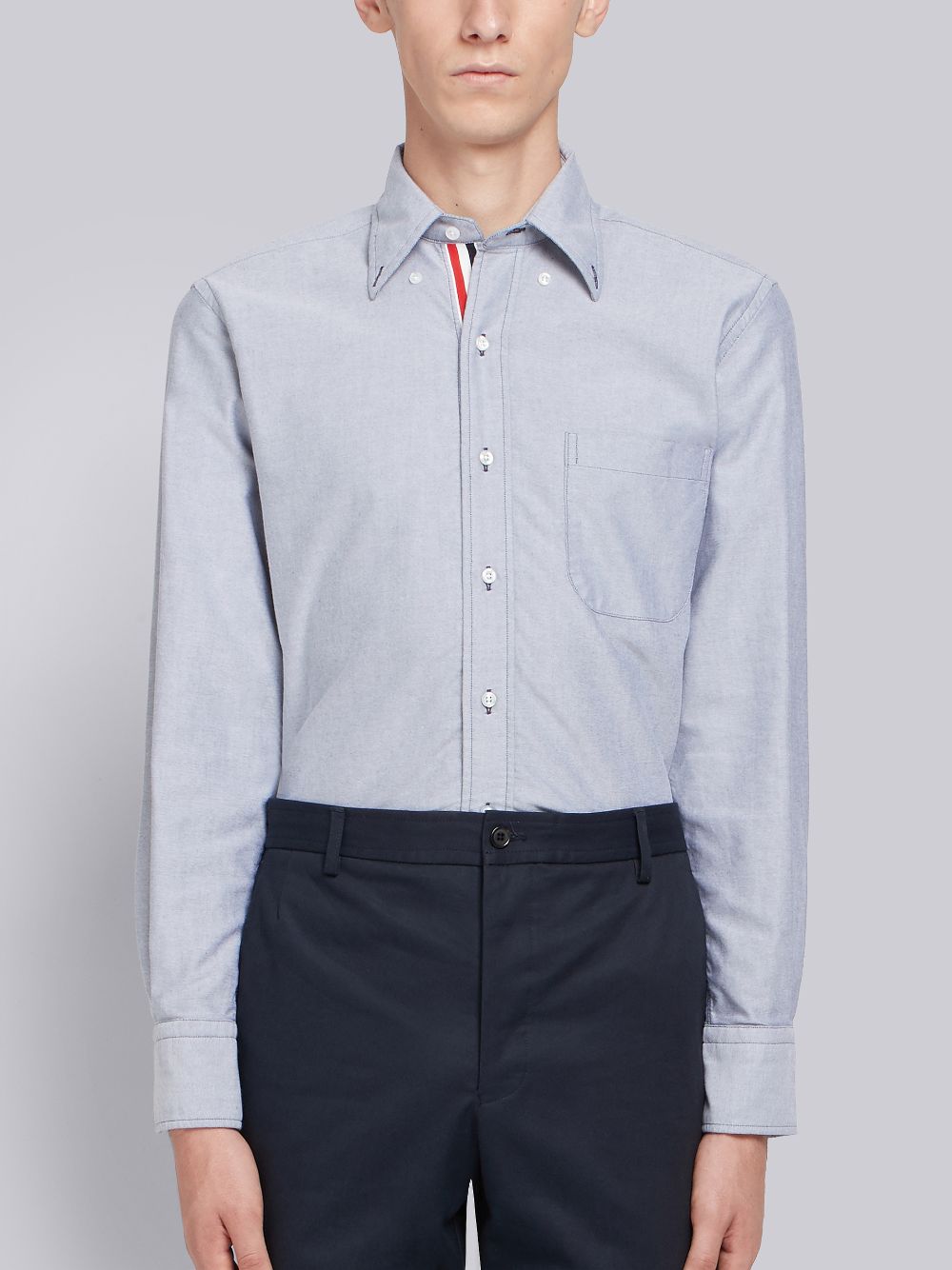 Thom Browne Grosgrain Placket Oxford Uomo Camicie Blu | ZMB50T63698