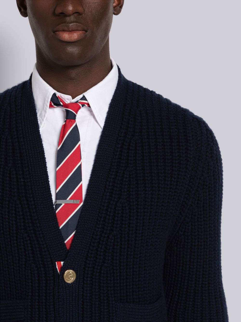 Thom Browne Half Stitch Cashmere Uomo Cardigan Blu | DKY27A47976