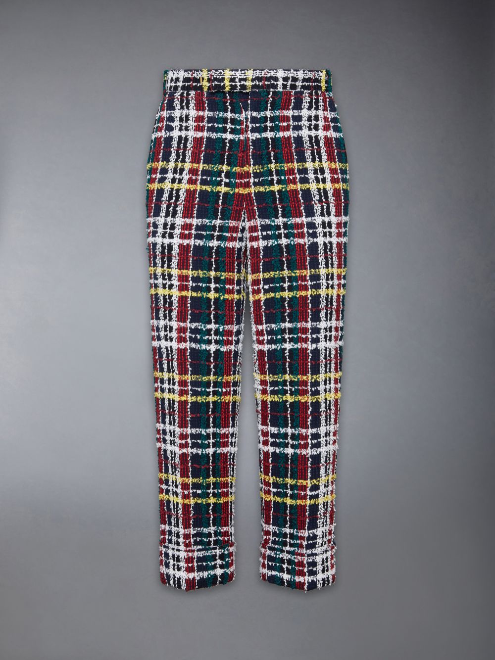 Thom Browne Hunting Tartan Eyelash Tweed Uomo Pantaloni Verdi | AVV38T78947