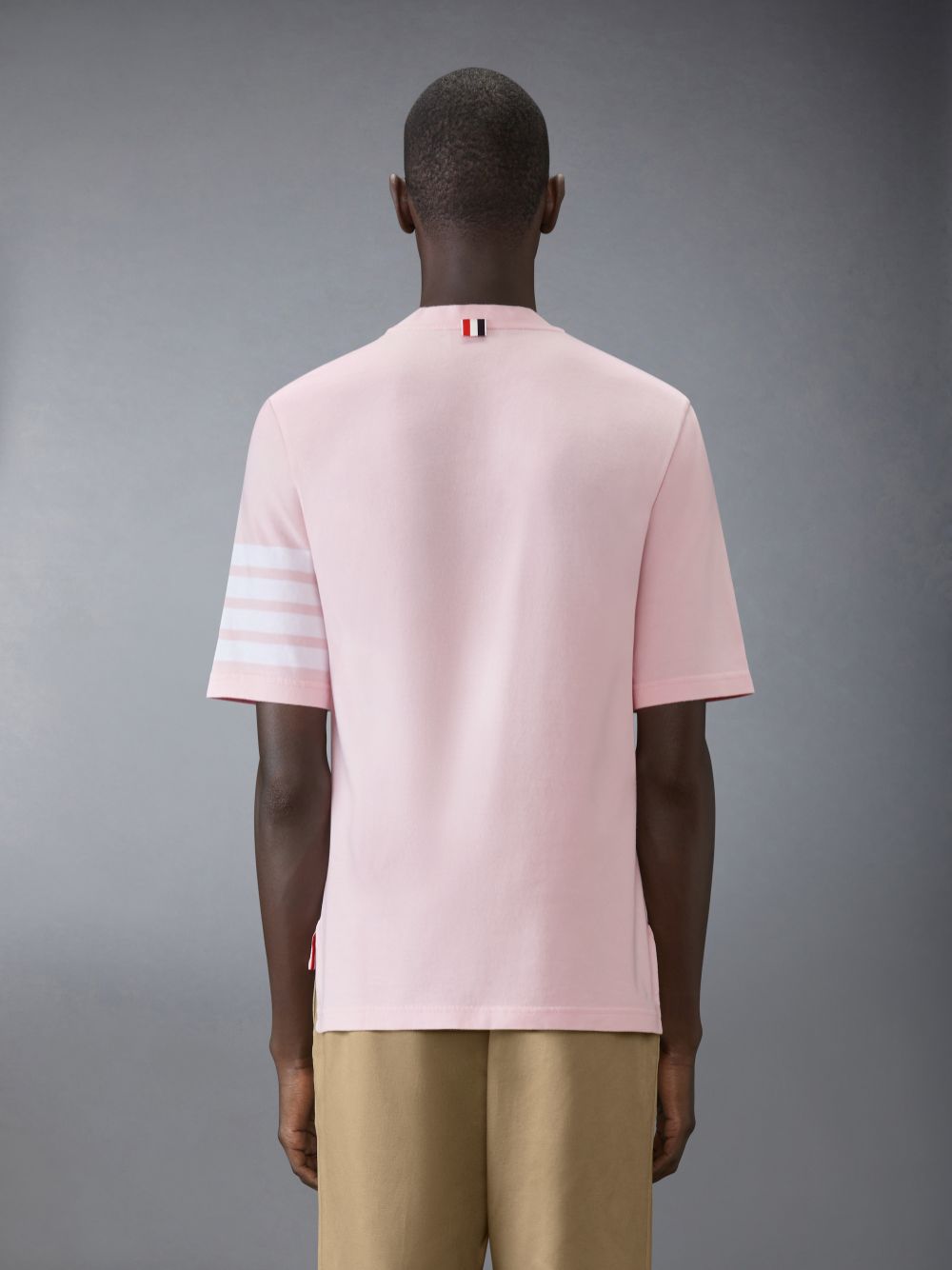 Thom Browne Jersey 4-Bar Short Sleeve Uomo Magliette Rosa | CHS53O52965