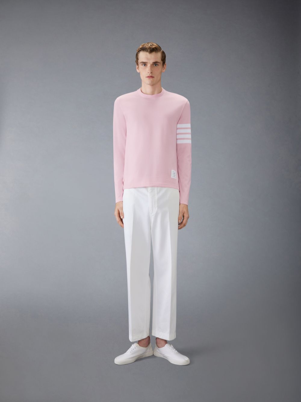 Thom Browne Jersey 4-Bar Uomo Magliette Rosa | YQO64K95770