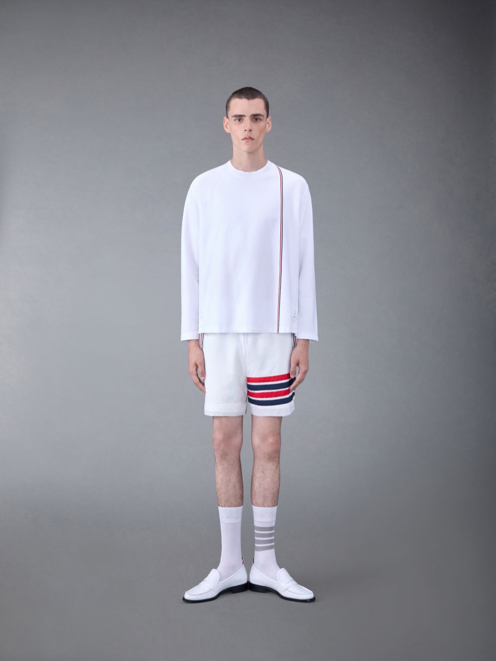 Thom Browne Jersey Oversized Uomo Magliette Bianche | NTV46Q97557